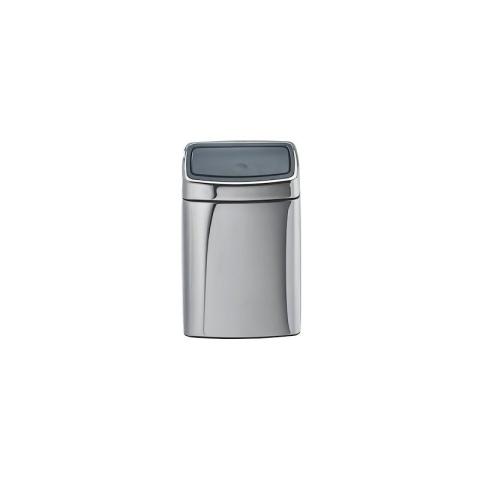 Poubelle 10 litres Brabantia Touch-bin rectangle inox brillant