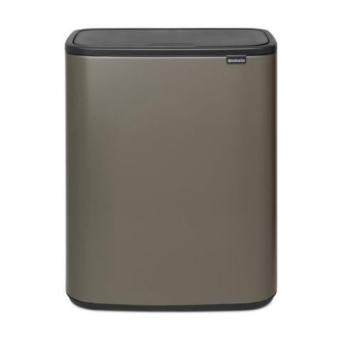 Poubelle 2 x 30 l platinium - bo touch bin - Argent - Brabantia