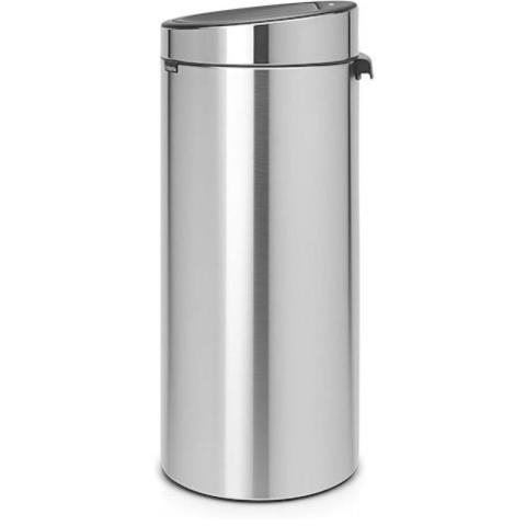 Poubelle 30 litres Brabantia Touch Bin ronde mat Poubelle 30 litres Brabantia Touch Bin ronde mat