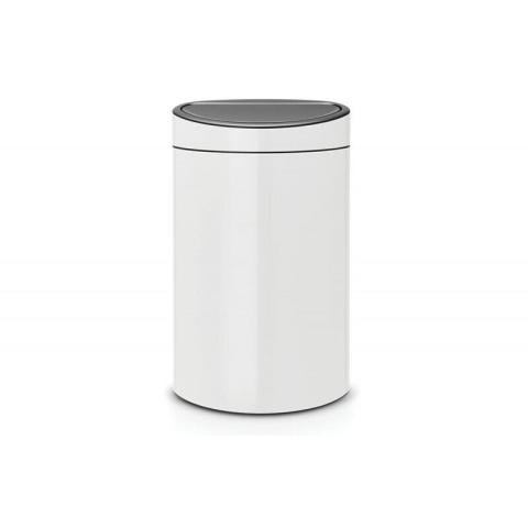 Poubelle 40 L Blanche - Touch Bin - Brabantia