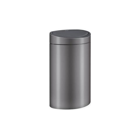 Poubelle 40 litres Brabantia Touch Bin ovale inox platinium