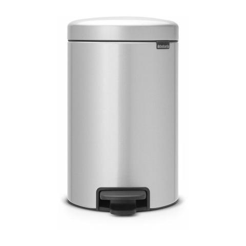 Poubelle à pédale 12l metallic grey Brabantia 113680 - gris