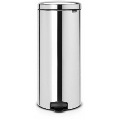 poubelle à pédale 30l brilliant steel - 114366 argent - Brabantia