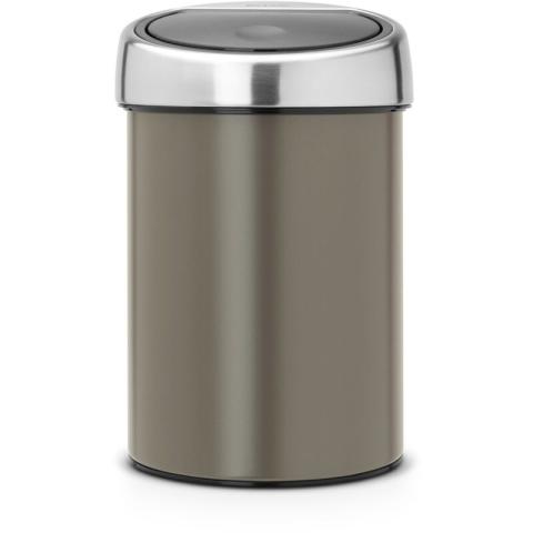 Poubelle Murale Brabantia Touch Bin Gris Platinum 3L - Gris platinium