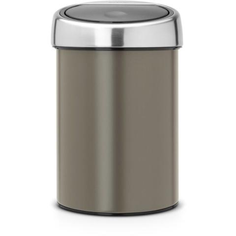 Poubelle Murale Touch Bin Gris Platinum 3L - Gris platinium - Brabantia