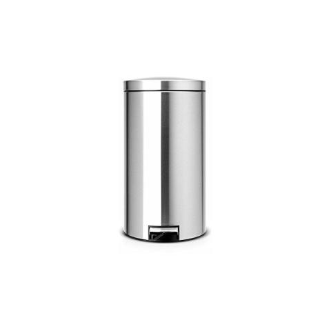 Poubelle à pédale avec seau intérieur plastique 45 l Acier mat - Brabantia