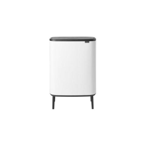 Poubelle Touch Bo Touch Bin Hi, 2 x 30L - Blanche
