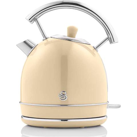 Retro Bouilloire, 1,8 L, Acier Inoxydable sans BPA, Résistance Cachée, sans Fil 3000 Crème SK14630CNEU Retro Bouilloire, 1,8 L, Acier Inoxydable sans BPA, Résistance Cachée, sans Fil 3000 Crème SK14630CNEU