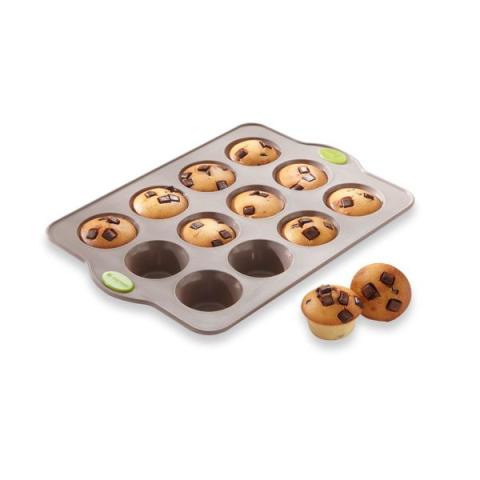 RigiFlex Plaque 12 muffins en silicone structure acier Mathon RigiFlex Plaque 12 muffins en silicone structure acier Mathon
