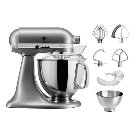 Robot artisan gris argent 5KSM175PS avec accessoires supplémentaires Kitchenaid Robot artisan gris argent 5KSM175PS avec accessoires supplémentaires Kitchenaid