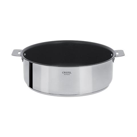 Sauteuse inox antiadhérente Casteline sans manche 24 cm Cristel Sauteuse inox antiadhérente Casteline sans manche 24 cm Cristel