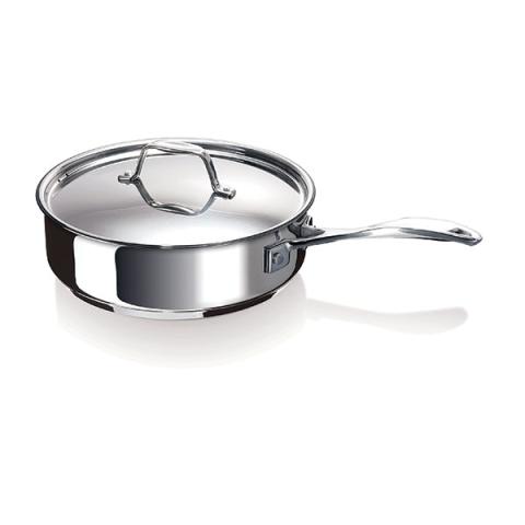 Sauteuse tout inox Chef 24 cm et couvercle Beka