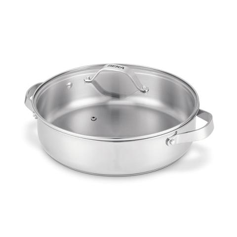 Sauteuse tout inox Cicla 28 cm et couvercle en verre Beka Sauteuse tout inox Cicla 28 cm et couvercle en verre Beka