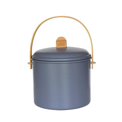 Seau à compost d'intérieur ardoise 7 L Pebbly