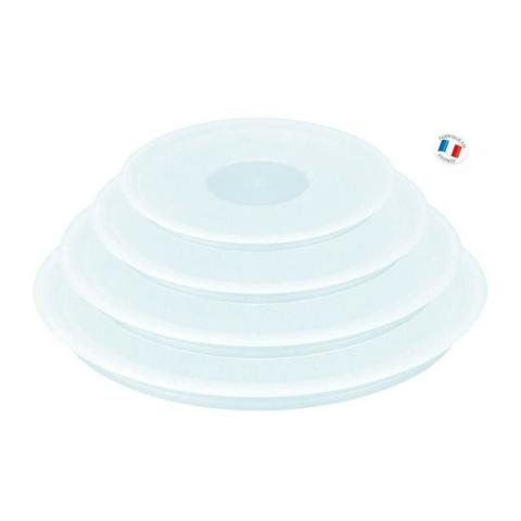 série de 3 couvercles de conservation 16-18-20cm - l9019222 blanc - Tefal