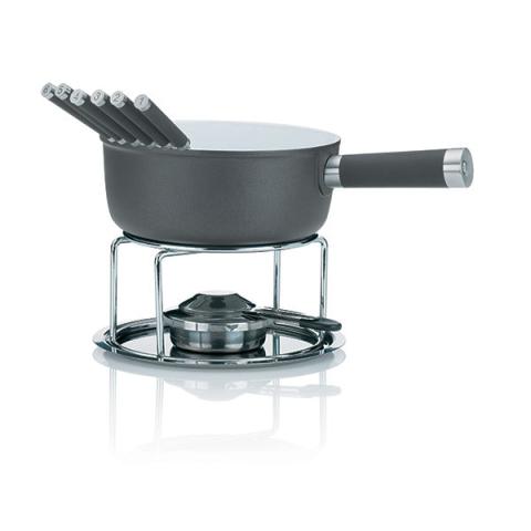 Service à fondue revêtement céramique 6 personnes gris Kela Service à fondue revêtement céramique 6 personnes gris Kela