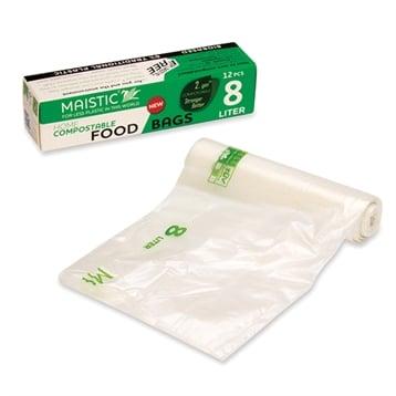 Set de 12 sacs de conservation alimentaire compostable 8 L