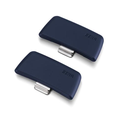 Set 2 anses amovibles en bakélite bleues Soft touch Evolution Beka