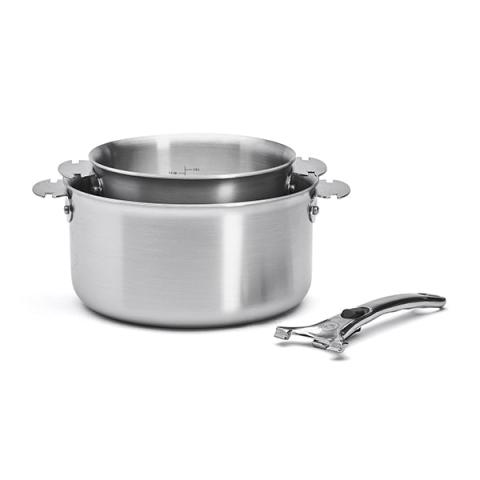 Set 2 casseroles inox Alchimy Loqy 16 et 20 cm et poignée amovible De Buyer Set 2 casseroles inox Alchimy Loqy 16 et 20 cm et poignée amovible De Buyer