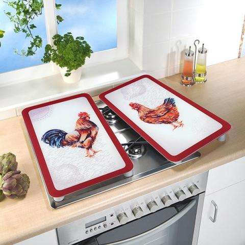 Set 2 couvre-plaques protection motif Ferme Wenko by Maximex