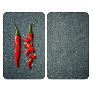 Set 2 couvres-plaques protection motif piment de Cayenne Wenko by Maximex Set 2 couvres-plaques protection motif piment de Cayenne Wenko by Maximex