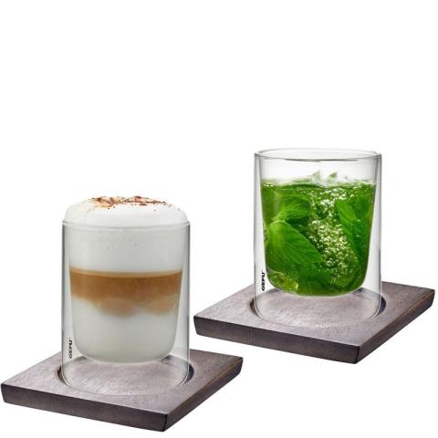 Set de 2 verres & sous-verre Thermo 235ml Gefu