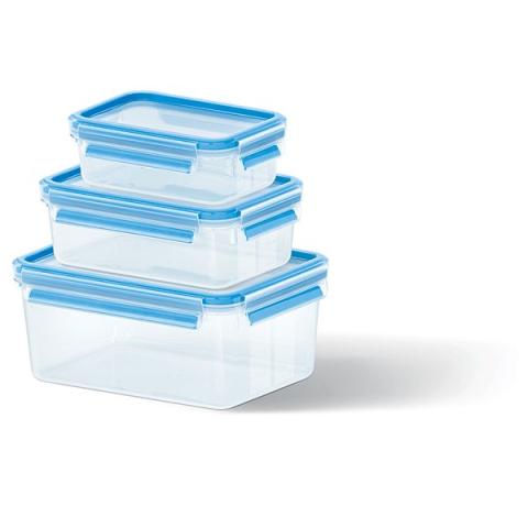 Set de 3 boîtes Clip & Close bleues 0,55L, 1L et 2,3L Emsa