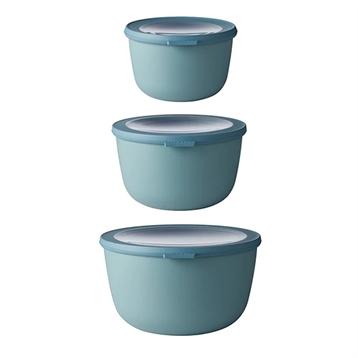 Set de 3 bols hauts Cirqula Nordic Green 1000ml, 2000ml et 3000ml Mepal