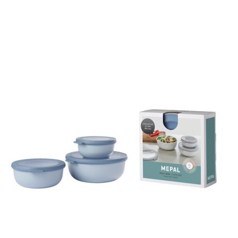 Set 3 bols multifonctions bleu Cirqula 350 ml à 1,25 L Mepal