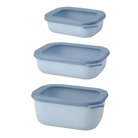 Set de 3 bols rectangulaires Cirqula Nordic blue 500ml, 1000ml et 1500ml Mepal Set de 3 bols rectangulaires Cirqula Nordic blue 500ml, 1000ml et 1500ml Mepal