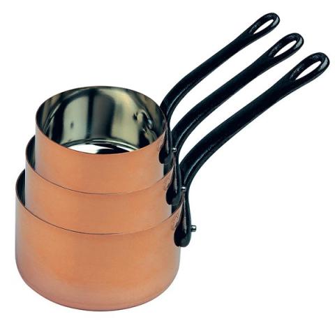 Set 3 casseroles 16, 18 et 20 cm en cuivre massif Baumalu Set 3 casseroles 16, 18 et 20 cm en cuivre massif Baumalu