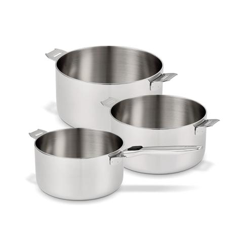 Set 3 casseroles inox Evolution 16, 18 et 20 cm et manche amovible Beka Set 3 casseroles inox Evolution 16, 18 et 20 cm et manche amovible Beka