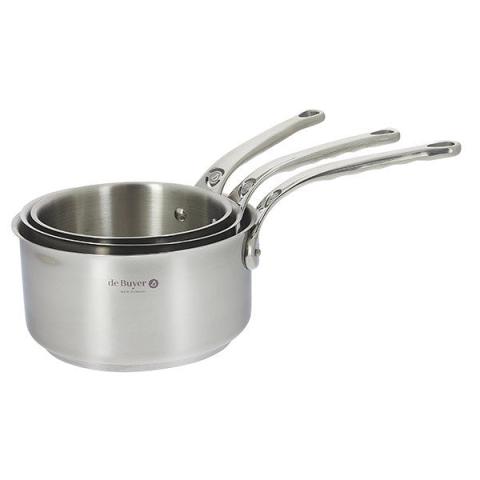 Set 3 casseroles inox Milady 16, 18 et 20 cm De Buyer