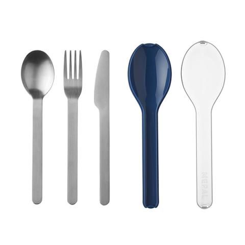 Set de 3 couverts bleu marine Mepal