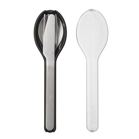 Set de 3 couverts Ellipse noir Mepal