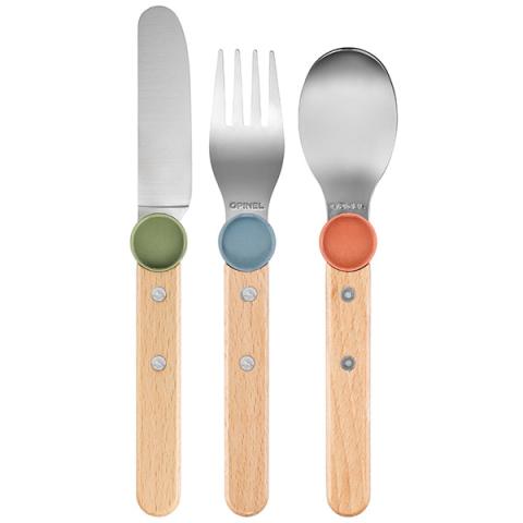 Set de 3 couverts pour enfant Le petit Gourmet Panaché Opinel Set de 3 couverts pour enfant Le petit Gourmet Panaché Opinel