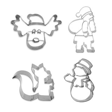 Set de 4 emporte-pièces de Noël en inox Patisse