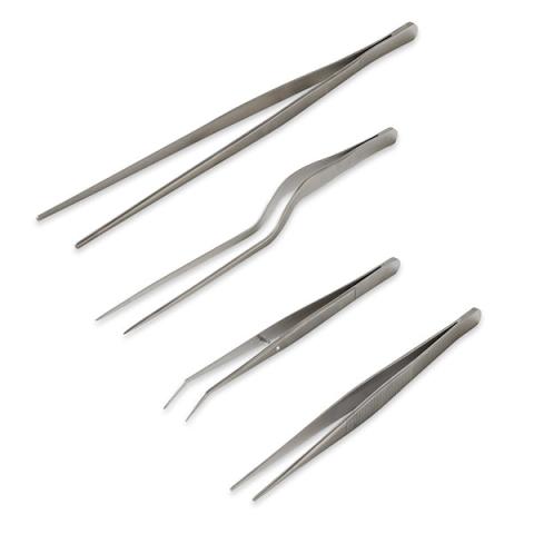 Set de 4 pinces à dresser de précision en inox Mathon