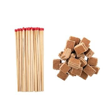 Set de 40 allumettes géantes et sachet de 72 allume-feux Barbecook