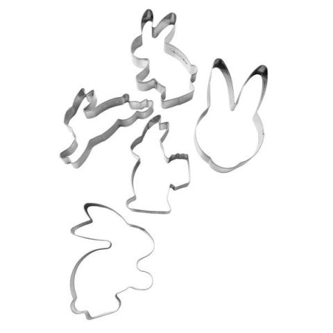 Set de 5 emporte-pièces en forme de lapin de pâques Pâques Zenker