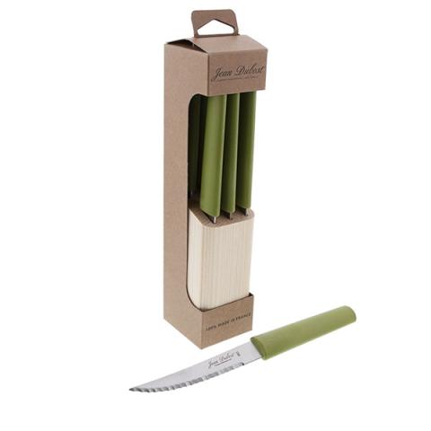 Set de 6 couteaux à steak line Eco-responsable vert Jean Dubost Set de 6 couteaux à steak line Eco-responsable vert Jean Dubost