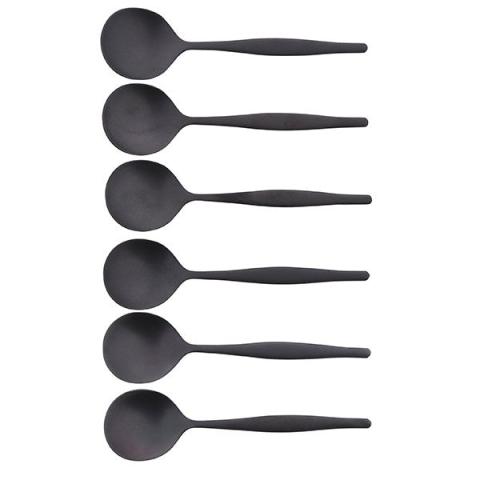 Set de 6 cuillères à café Vintage Black acier inoxydable Jean Dubost