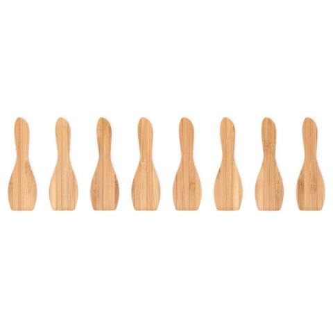 Set de 8 spatules à raclette en bambou Pebbly