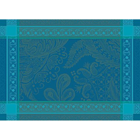 Set antitache déperlant pur coton bleu 54X39 Garnier Thiebaut