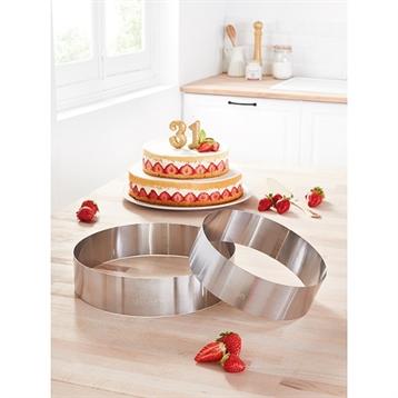 Set de 2 cercles à gâteau en inox 20 et 26 cm Mathon