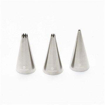 Set de 3 douilles en inox - 1 lisse et 2 cannelées Mathon