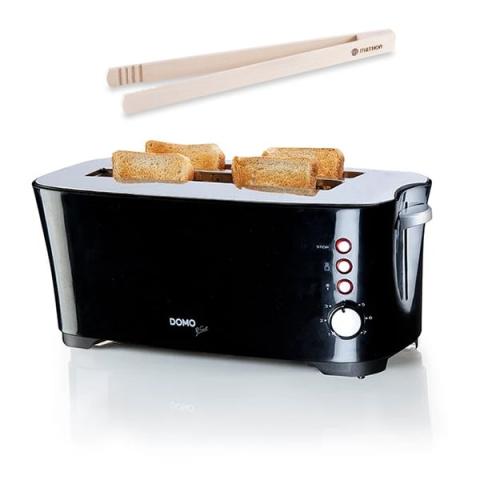 Set grille-pain cool touch 2 tranches et pince à toast en bois Set grille-pain cool touch 2 tranches et pince à toast en bois