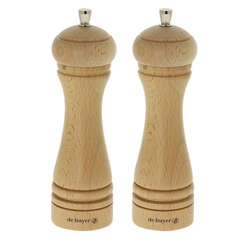 Set moulins à poivre et à sel JAVA naturel 18 cm De Buyer Set moulins à poivre et à sel JAVA naturel 18 cm De Buyer