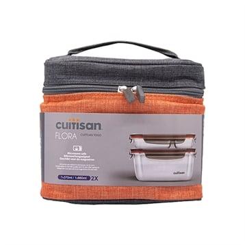 Set sac isotherme et deux boites de conservation compartimentées en inox Cuitisan