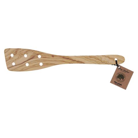Spatule galbée trouée en bois d'olivier 30 cm Jean Dubost Spatule galbée trouée en bois d'olivier 30 cm Jean Dubost